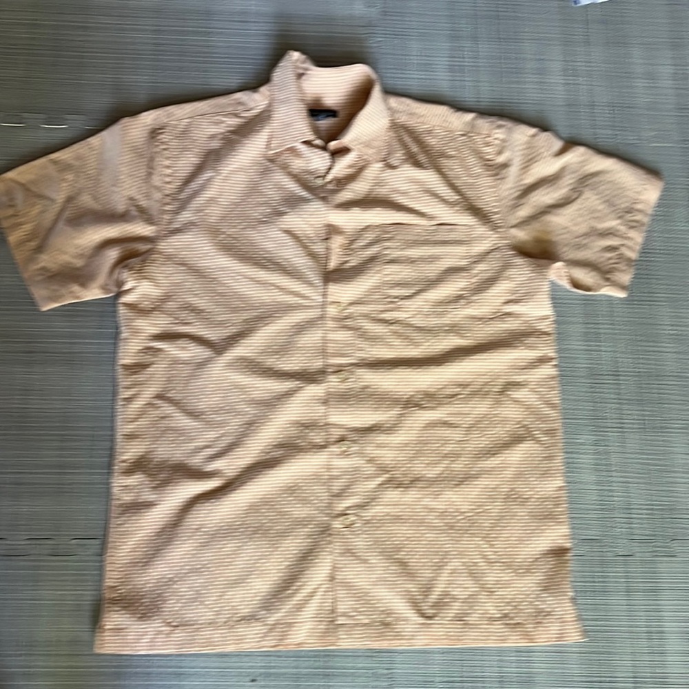 Van Heusen short sleeve micro smooth dress shirt NWT